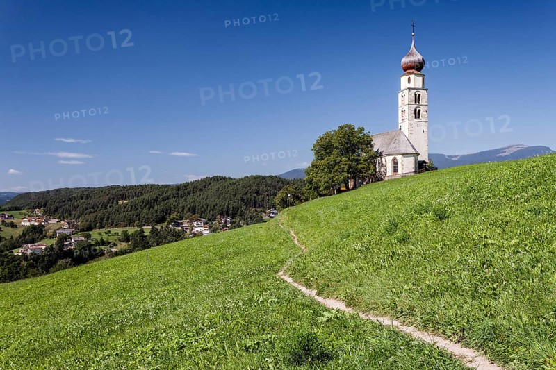 St Valentin chapel in the Siusi area above Siusi allo Sciliar