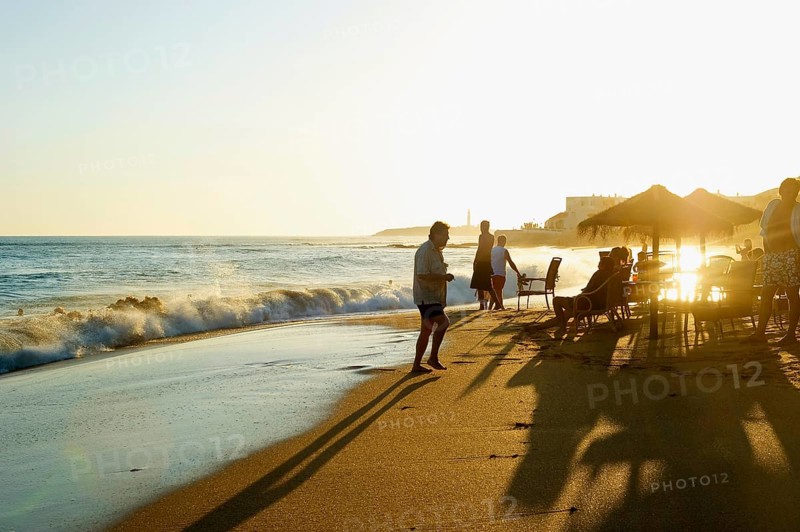 Beach bar at sunset