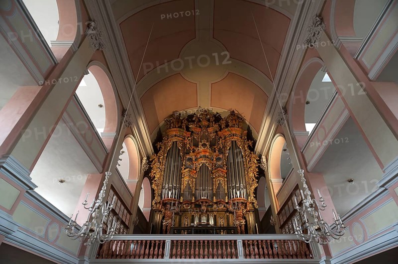 Baroque organ case in the St. Kilian's Church