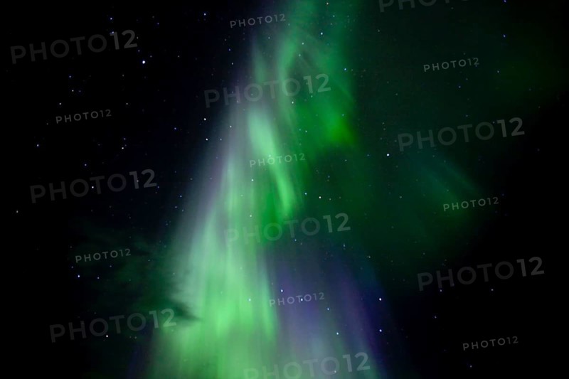 Swirling northern polar lights