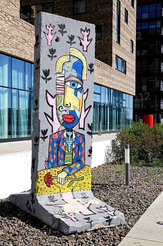 Wall remains in front of the Nhow music and lifestyle hotel