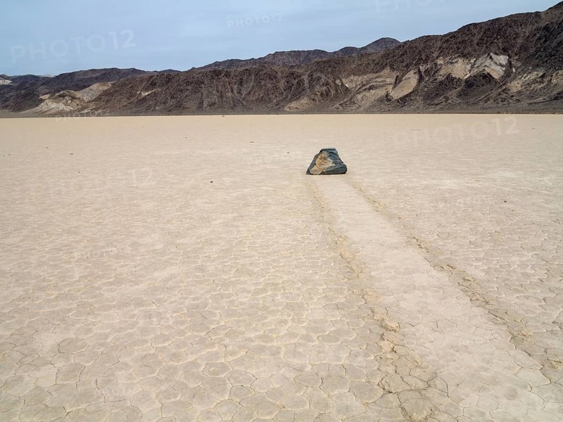 Track created by one of the mysterious moving rocks at the 'Racetrack'