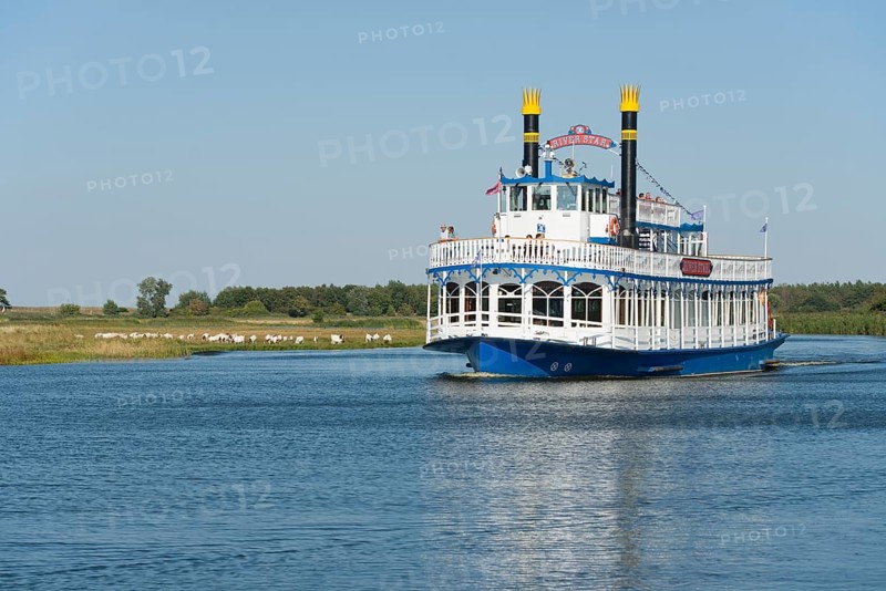 River Star paddle steamer on the Prerower Strom river