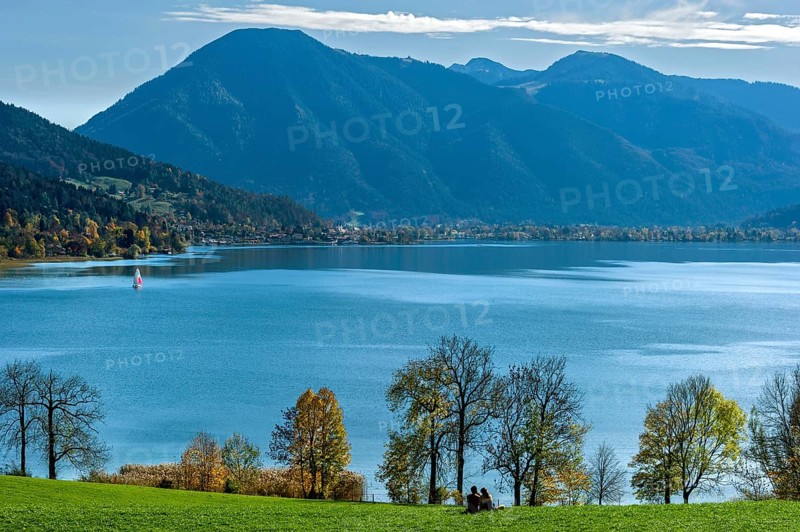 Tegernsee lake with Wallenberg mountain