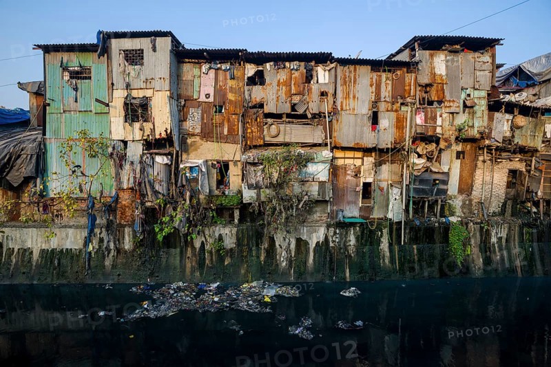 Derelict houses at Dharavi Slum