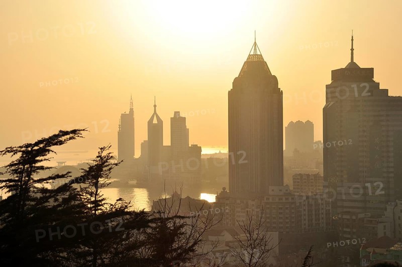 Skyline by the sea in Qingdao