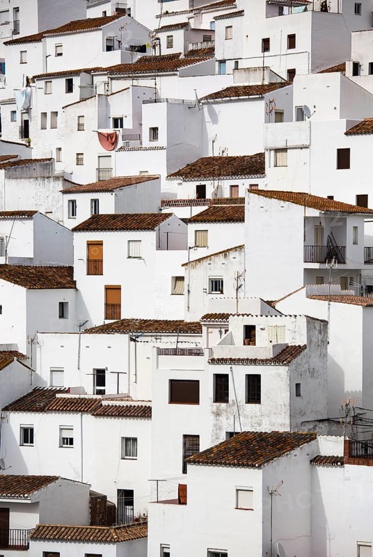 The White Town of Casares clings to a steep hillside