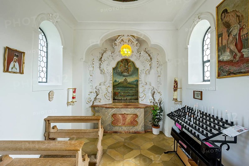 Interior with altar of the Wieskapelle chapel