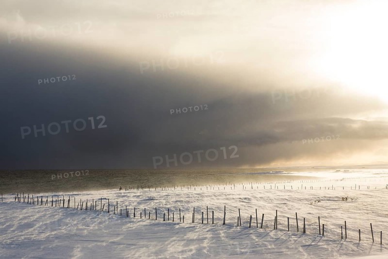 Snow drifts in the fjord