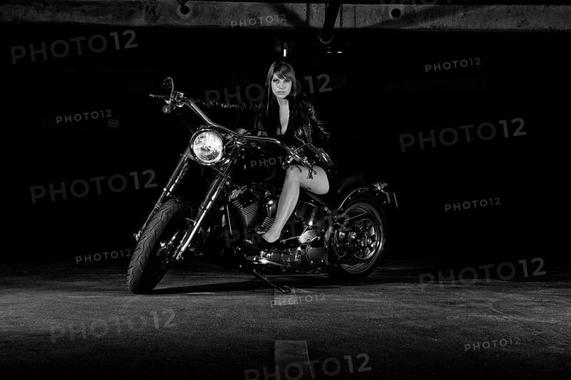 Woman on a motorcycle
