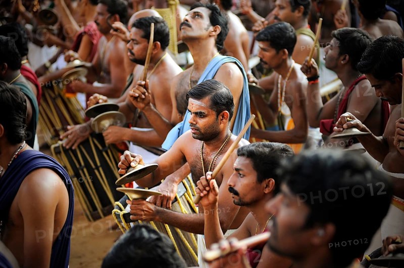 Musicians at Hindu temple festival