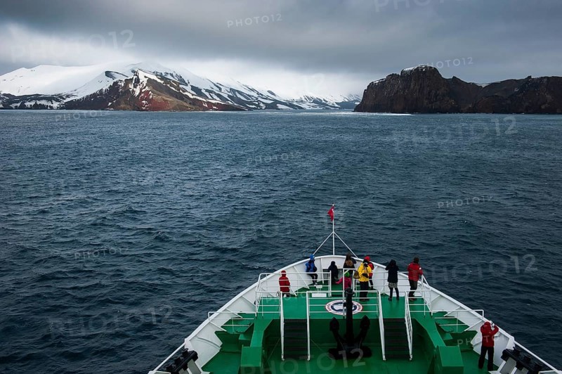Cruise ship approaching Deception Island