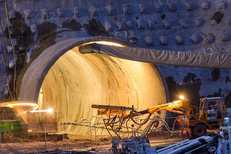 Fildertunnel construction site at Fasanenhof