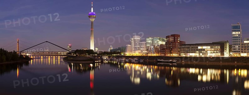 Media Harbour with Rhine Tower and the Gehry Buildings