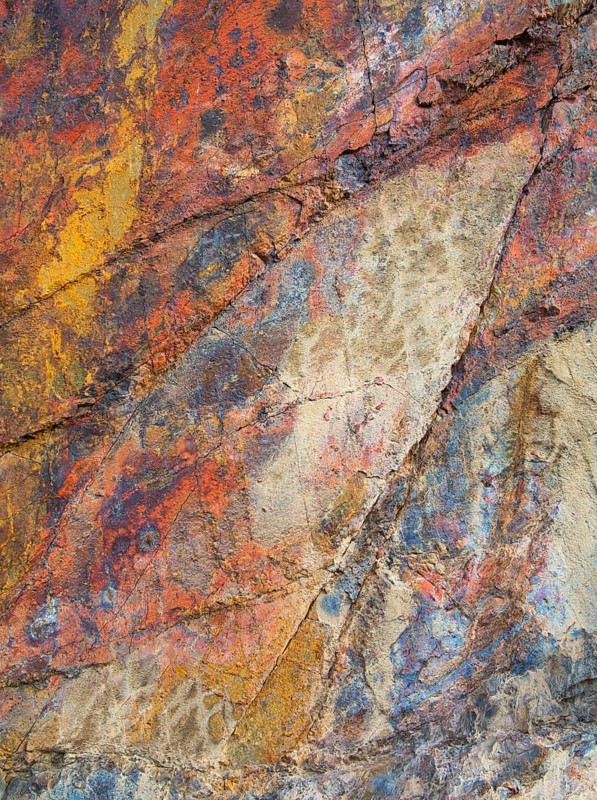Multi-coloured sedimentary rock in the Panamint Range