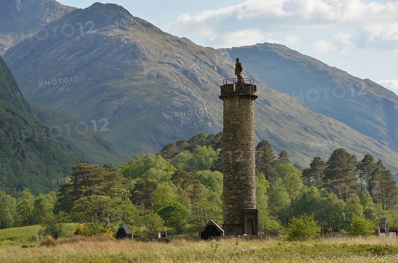 Monument at Glenfinnan commemorating the Jacobite Rising