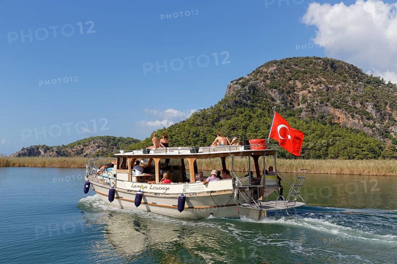 Excursion boat in the Dalyan Delta