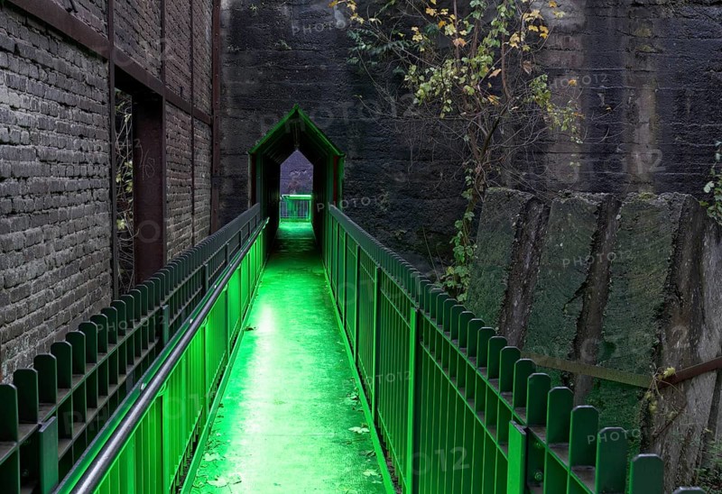 lluminated former coal bunkers