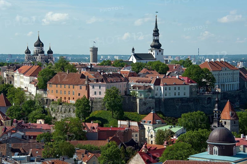View from St. Olaf's Church of the Lower Town and the Upper Town