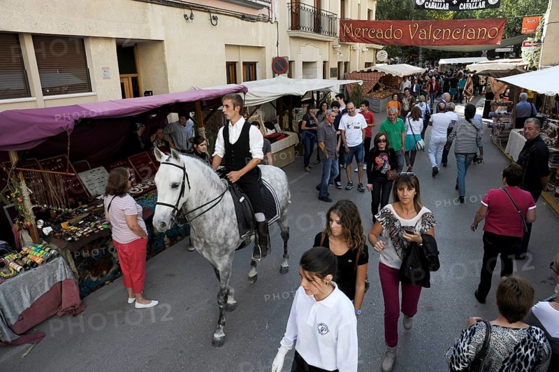 Rider on Andalusian horse at the annual All Saints Market in Cocentaina