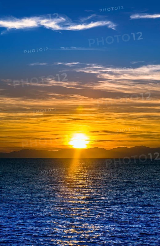 Sunset over the sea
