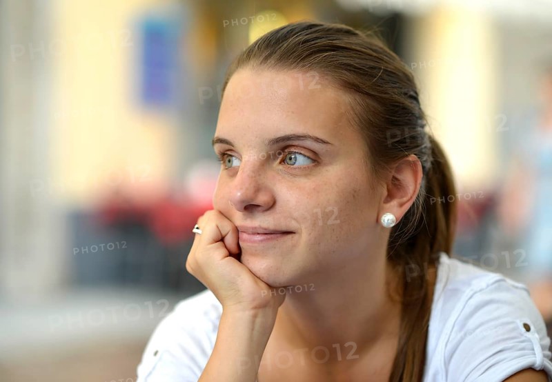Pensive young woman