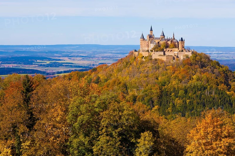 Burg Hohenzollern Castle in autumn