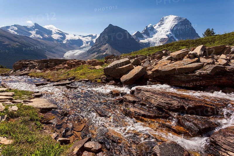 Glacial stream in front of Mount Robson