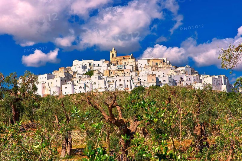 The medieval fortified hill town of Ostuni