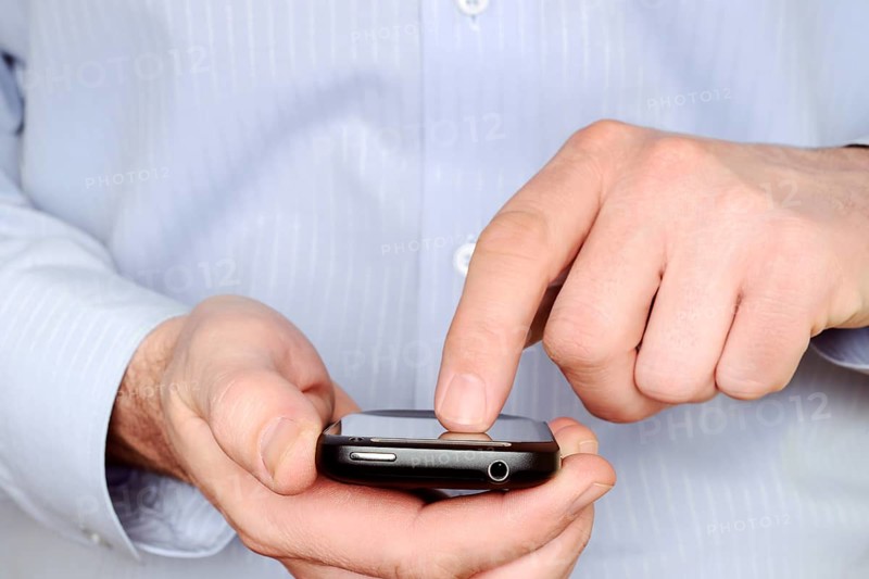 Man using a smartphone