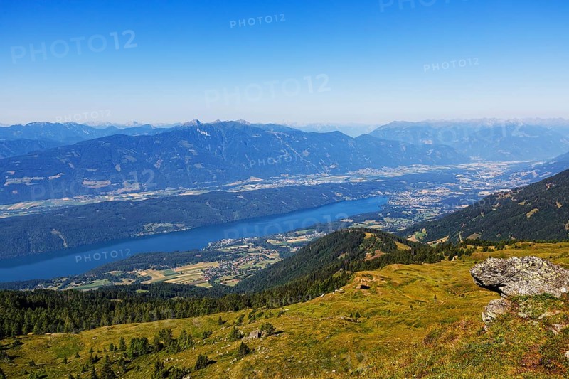 View from the Millstatt Alps over Lake Millstatt