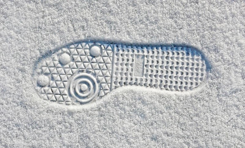 Shoeprint in snow