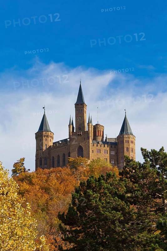 Burg Hohenzollern Castle in autumn