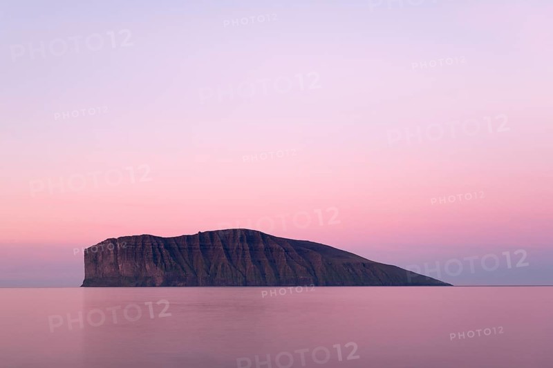 Fugloy island in the light of the midnight sun