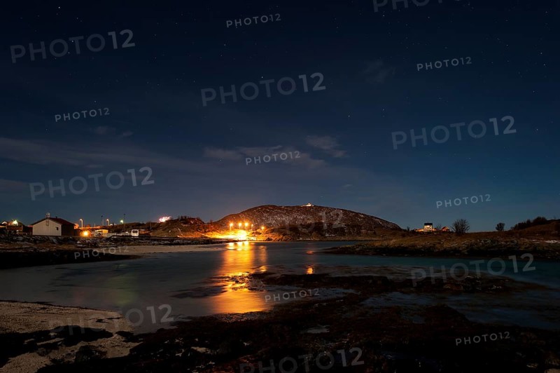 Hillesoy with moonlight