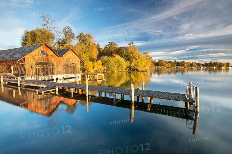 Early autumn morning at Lake Starnberg near Tutzing