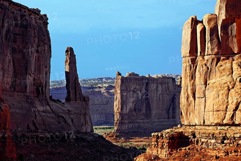 Rock formations of the Courthouse Towers
