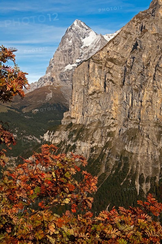 Summit of Eiger Mountain in autumn