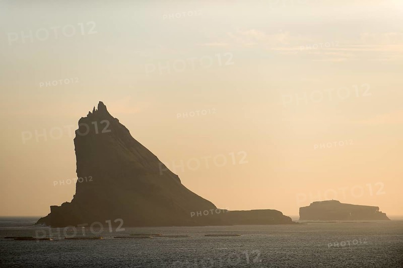 Steep towering rocks off Vagar