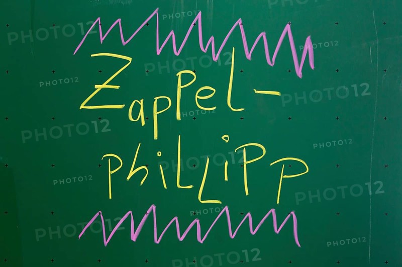 Zappelphillipp' written with chalk on a blackboard