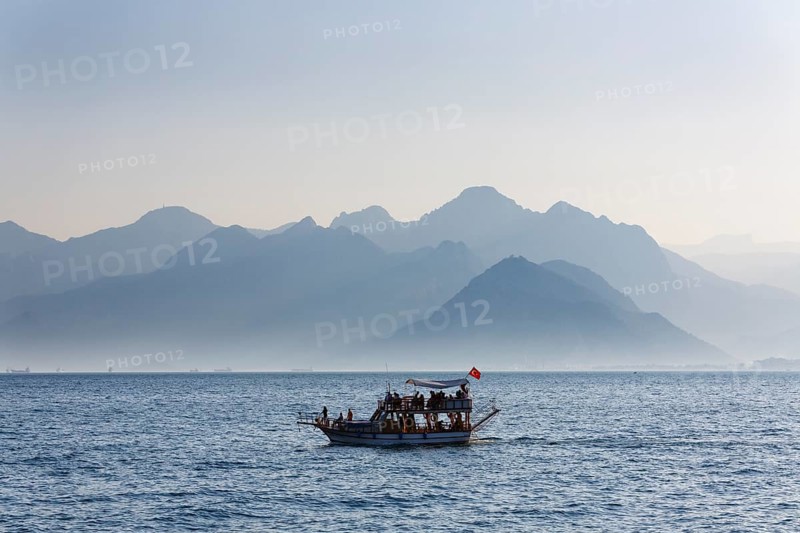 Excursion boat on the sea