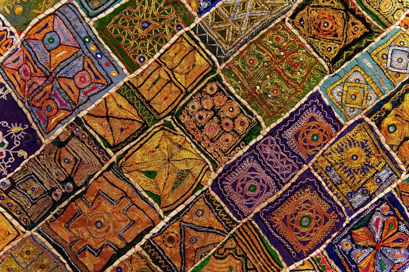Colourful traditional wall hanging from Rajasthan