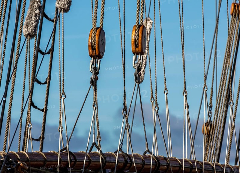 Rigging of an old sailing ship
