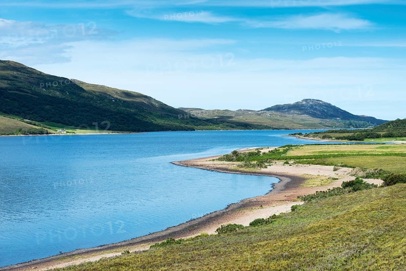 The 9.5 km long and 1.2 km wide freshwater Loch Hope