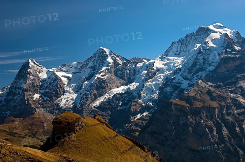 Peaks of the mountains Eiger