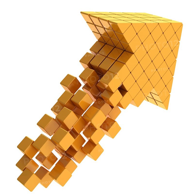 Arrow made of cubes