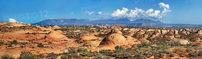 Overlooking the Petrified Dunes towards the La Sal Mountains in the distance
