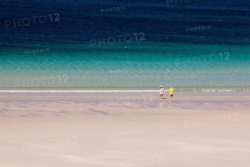 Tourist taking pictures at White Sands Beach