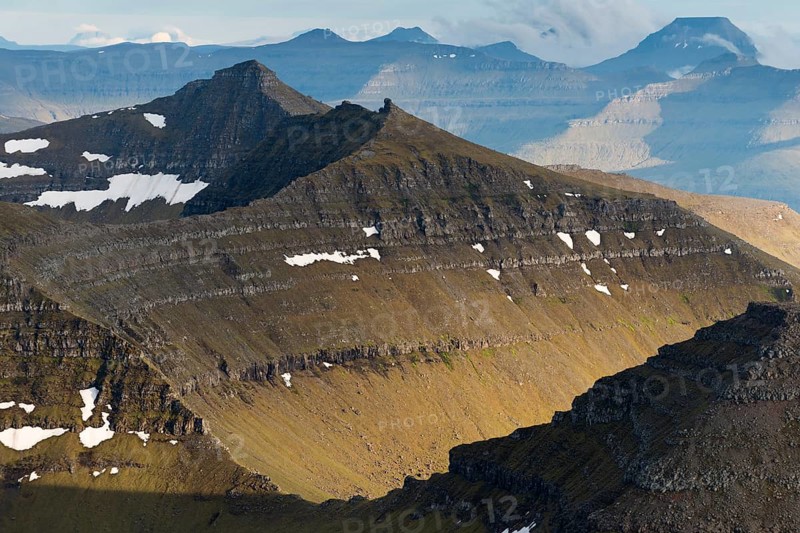 Mountain landscape in the evening light