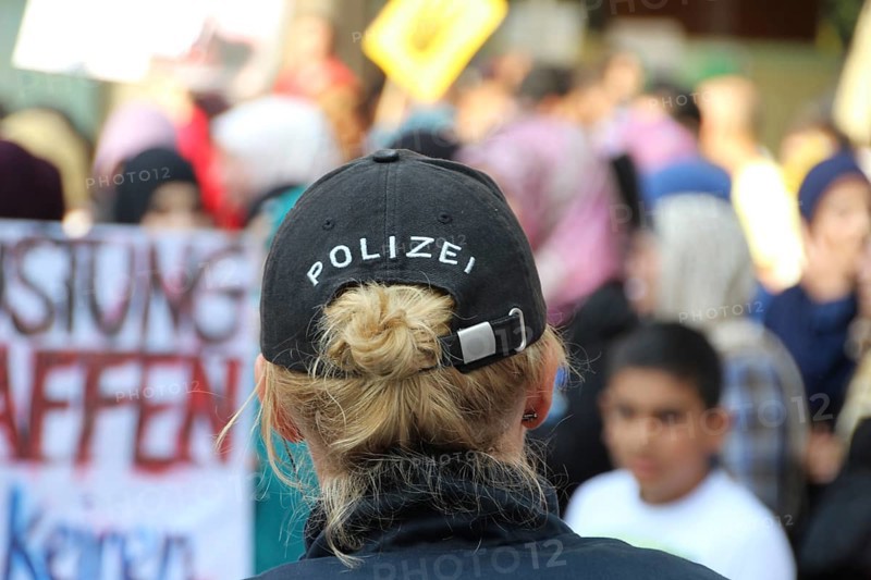 Police officer at a demonstration